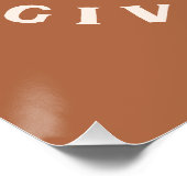 幸せな感謝与えの感謝してい言葉 ポスター (コーナー)