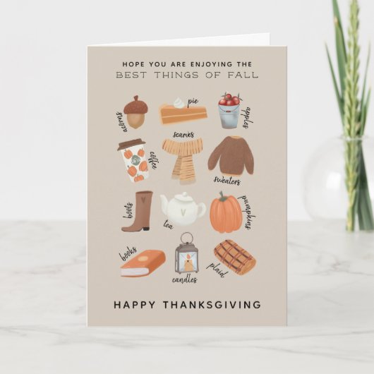 幸せな感謝最高のの秋 カード (正面)