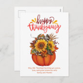 幸せな感謝水カラーフローラ シーズンポストカード (正面/裏面)