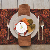 幸せな感謝的かぼちゃの水カラーメッセージカード フェイバータグ