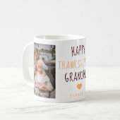 幸せな感謝祭おばあちゃん2写真コーヒーマグ コーヒーマグカップ (正面左)