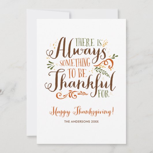 幸せな感謝祭お洒落に感謝する シーズンカード (正面)
