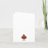 幸せな感謝祭かわいいトルコミニマル シーズンカード (裏面)