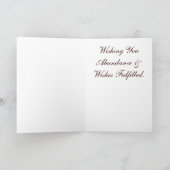 幸せな感謝祭のウィッシュポーンの挨拶状 シーズンカード (内部)