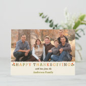 幸せな感謝祭のカラフル及び明るい シーズンカード (スタンド正面)