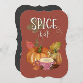 幸せな感謝祭のスパイスを提供する 招待状 (正面/裏面)