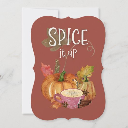 幸せな感謝祭のスパイスを提供する 招待状 (正面)