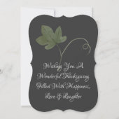 幸せな感謝祭のスパイスを提供する 招待状 (裏面)