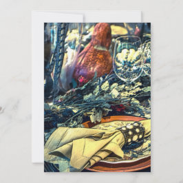 幸せな感謝祭のテーブル設定