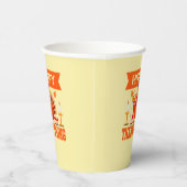 幸せな感謝祭のトルコとパイ 紙コップ (右)