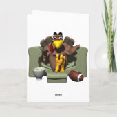 幸せな感謝祭のフットボールカード シーズンカード (裏面)