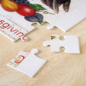 幸せな感謝祭のヴィンテージトルコ ジグソーパズル (側面)