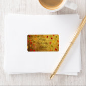 幸せな感謝祭のヴィンテージパーソナライズされた見て ラベル (インサイチュ)