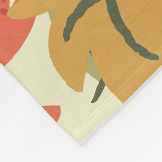 幸せな感謝祭の人生のパンの家族の名前 フリースブランケット (角)