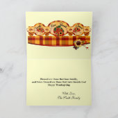 幸せな感謝祭の写真カード シーズンカード (内部)