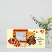 幸せな感謝祭の写真カード シーズンカード (スタンド正面)
