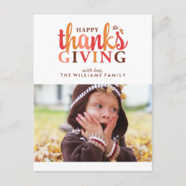 幸せな感謝祭の写真 シーズンポストカード