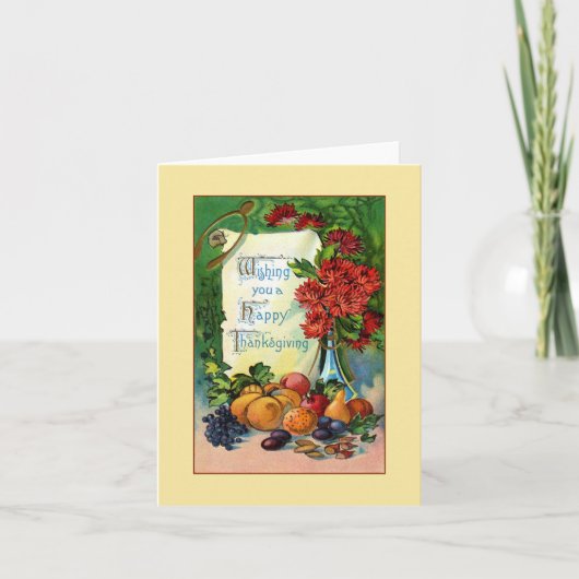 幸せな感謝祭の前座を祈る シーズンカード (正面)