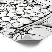 幸せな感謝祭の大人の色 ポスター (角)