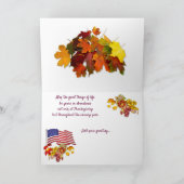 幸せな感謝祭の妹感謝祭 シーズンカード (内部)