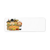 幸せな感謝祭の子ども ラベル (正面)