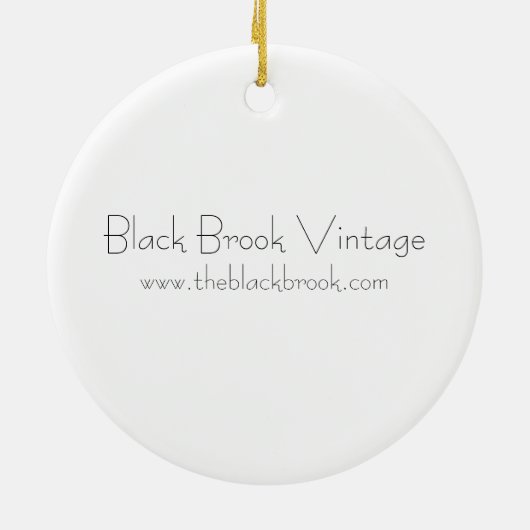 幸せな感謝祭の巡礼者とヴィンテージオーナメント セラミックオーナメント (裏面)