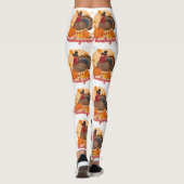 幸せな感謝祭の巡礼者トルコ レギンス (裏面)