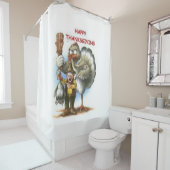 幸せな感謝祭の推測は シャワーカーテン (インサイチュ)