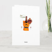 幸せな感謝祭の日のグリーティングカード、ワイン シーズンカード (裏面)