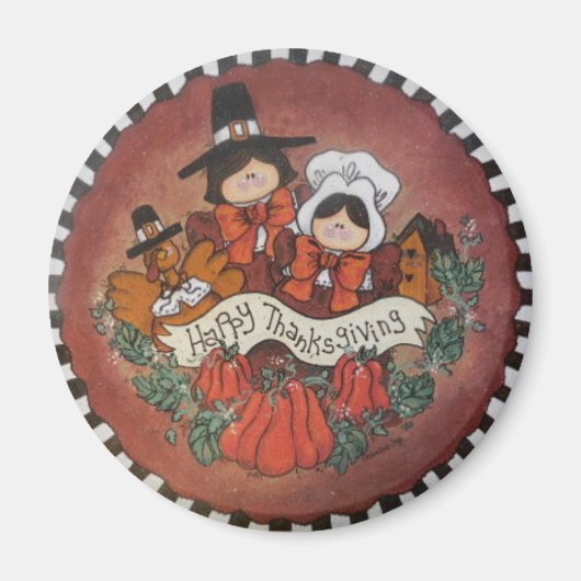 幸せな感謝祭の磁石 マグネット (正面)