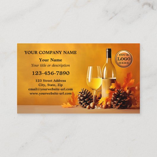 幸せな感謝祭の秋 名刺 (裏面)