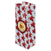 幸せな感謝祭の空および紅葉 ワインギフトバッグ (裏面アングル)