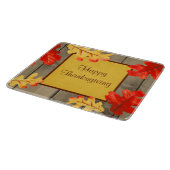 幸せな感謝祭の紅葉 カッティングボード (角)