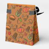 幸せな感謝祭の編集可能メッセージ フェイバーボックス (裏面サイド)