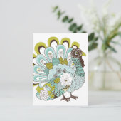 幸せな感謝祭の美しいトルコカード2 シーズンポストカード (スタンド正面)