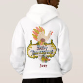 幸せな感謝祭の装パーソナライズされた置の名前 (裏面)