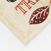 幸せな感謝祭の記述語の秋 フリースブランケット (角)