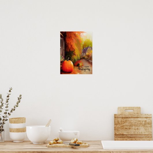 幸せな感謝祭の静かな暮らしを田舎で ポスター (キッチン)