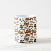 幸せな感謝祭をテーマにしたマグカップ コーヒーマグカップ (中央)