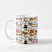 幸せな感謝祭をテーマにしたマグカップ コーヒーマグカップ (左)