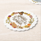 幸せな感謝祭を振るうまでゴブル ペーパーコースター (アングル)