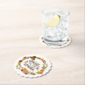 幸せな感謝祭を振るうまでゴブル ペーパーコースター (インサイチュ)