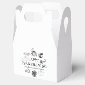 幸せな感謝祭カスタマイズ家族の名前かわいい フェイバーボックス (オープン)