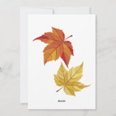 幸せな感謝祭カラフルの葉 シーズンカード (裏面)