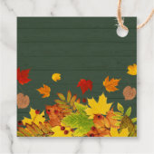 幸せな感謝祭カラフル秋の木の葉 フェイバータグ (裏面)