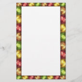 幸せな感謝祭グランジ葉の – 文房具 便箋 (正面)