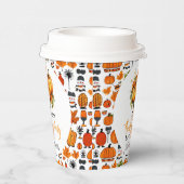 幸せな感謝祭シャツ | 秋ホリデーターキーデイ 紙コップ (右)