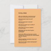 幸せな感謝祭ディナーテーブルcornyジョーク 案内状 (裏面)