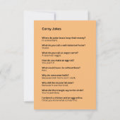 幸せな感謝祭ディナーテーブルcornyジョーク 案内状 (裏面)