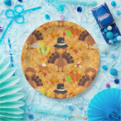 幸せな感謝祭トルコ紙プレート ペーパープレート (パーティー)